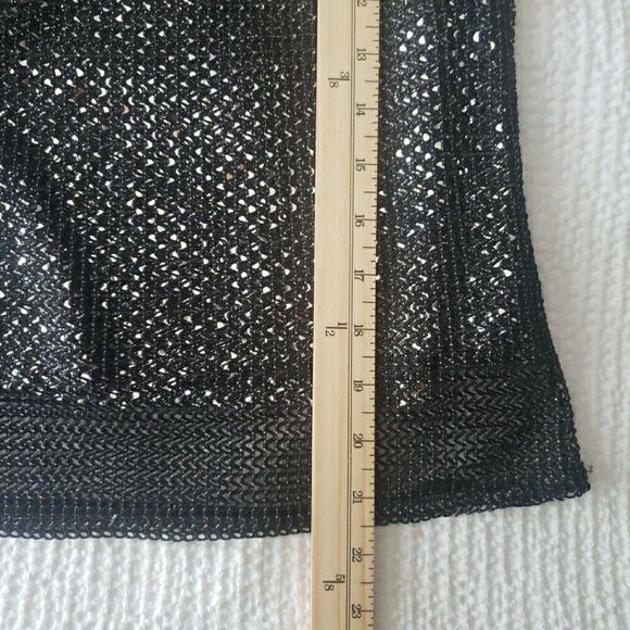 Studio Y Black Sequin Tank Top Y2K Fairy Grunge Whimsigoth Emo Punk Women Size L - Picture 10 of 11